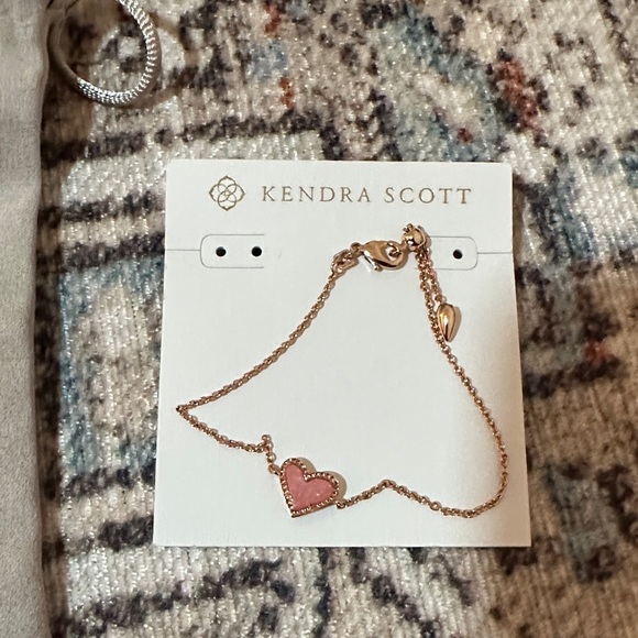 Kendra Scott Jewelry - Kendra Scott Ari Heart Rose Gold Drusy Bracelet with Dust Bag